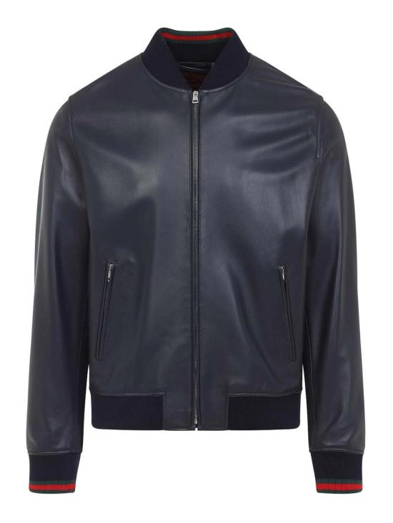  구찌 자수로고 봄버 레더 자켓 자수로고 봄버 레더  793726XNA3M4044 Red