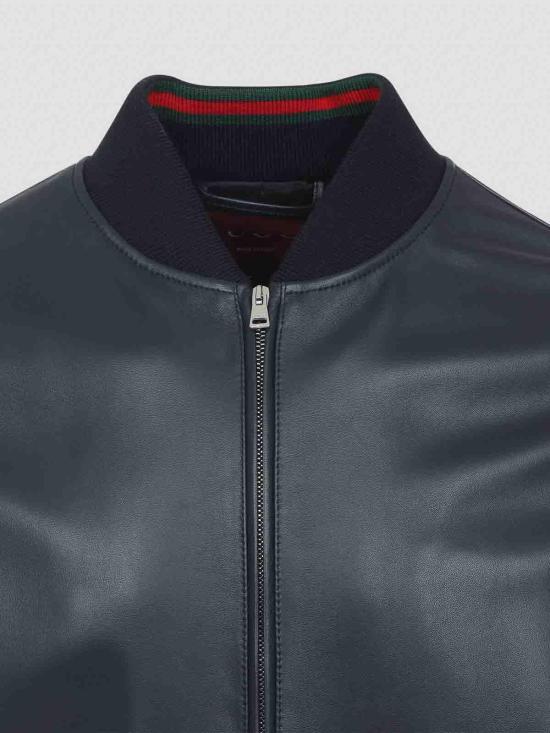  구찌 자수로고 봄버 레더 자켓 자수로고 봄버 레더  793726XNA3M4044 Red - GUCCI