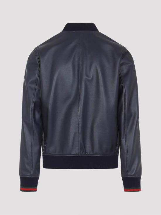  구찌 자수로고 봄버 레더 자켓 자수로고 봄버 레더  793726XNA3M4044 Red - GUCCI