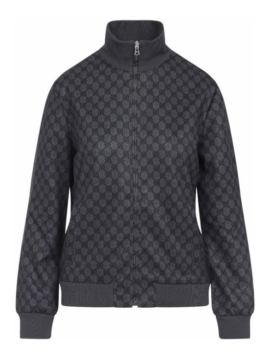  구찌 프린티드 테크니컬 저지 집 스웨트셔츠  837678XJHF01000 Black