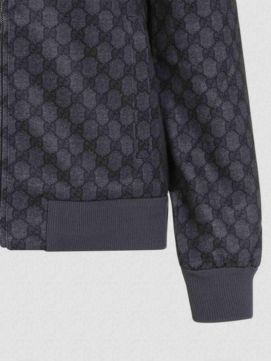  구찌 프린티드 테크니컬 저지 집 스웨트셔츠  837678XJHF01000 Black - GUCCI