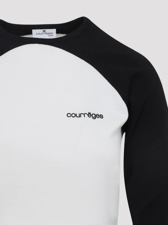 25FW 쿠레쥬 긴팔 티셔츠 325JTS228JS02030098 Black - COURREGES