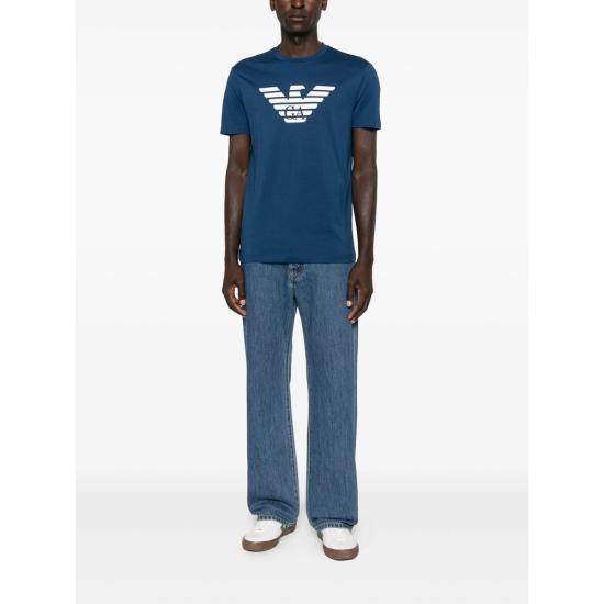 25FW 엠포리오 아르마니 탑 1JPZZ 8N1TN5 FB175 BLUE - EMPORIO ARMANI