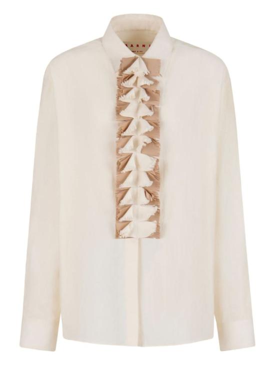 25FW 마르니 블라우스 CAMA0639QS UTC526 00W03 WHITE