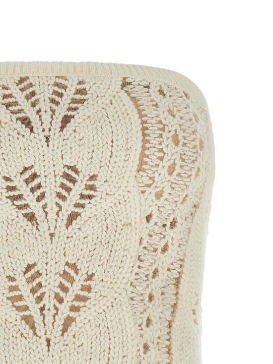 25FW 에르마노 설비노 민소매 티셔츠 D472L754WNL14800 White - ERMANNO SCERVINO