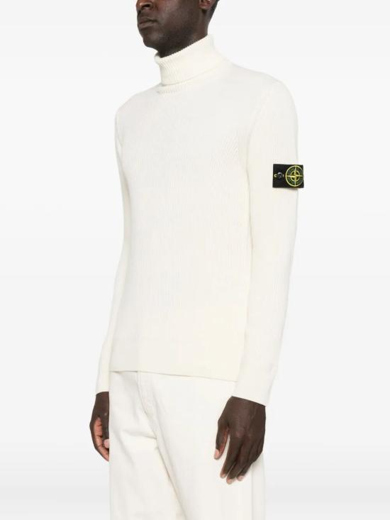 25FW 스톤 아일랜드 5100052 풀 립 RWS 울 터틀넥 스웨터  K2S155100052 S00C2 V0093 IVORY - STONE ISLAND