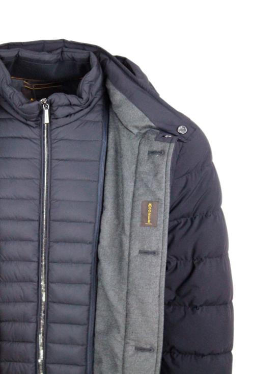 25FW 무레르 칼란드리 KN 싱글 브레스티드 다운 코트  CALANDRI KN 02 Dark blu - MOORER