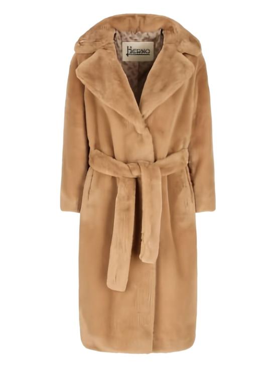 25FW 에르노 소프트 얼터너티브 퍼 코트 CA000586D 124222157 Camel - HERNO