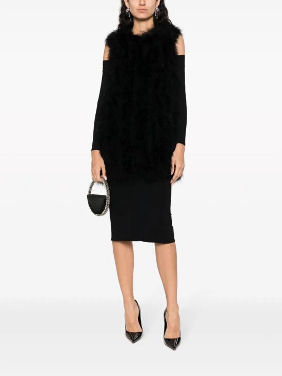 25FW 이브살로몬 베스트 24WAG30480PLUX C99 NOIR - YVES SALOMON