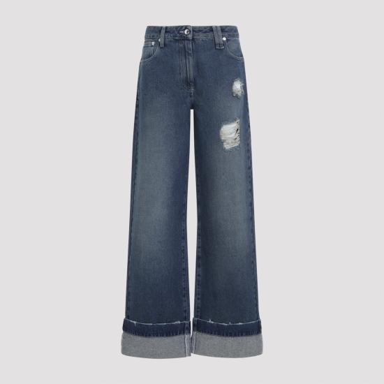 25FW 시몬로샤 스트레이트 팬츠 41641231D DISTRESSED BLUE - SIMONE ROCHA