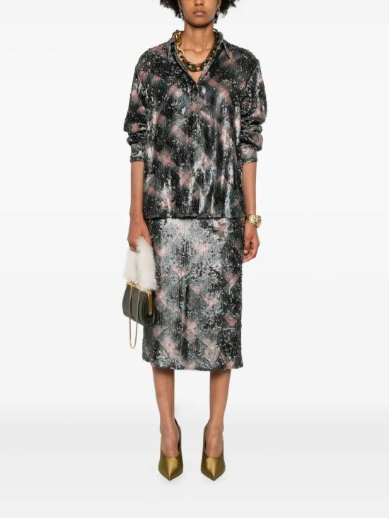 25FW 드리스 반 노튼 미디 스커트 0108712316 605 MULTICOLOUR - DRIES VAN NOTEN