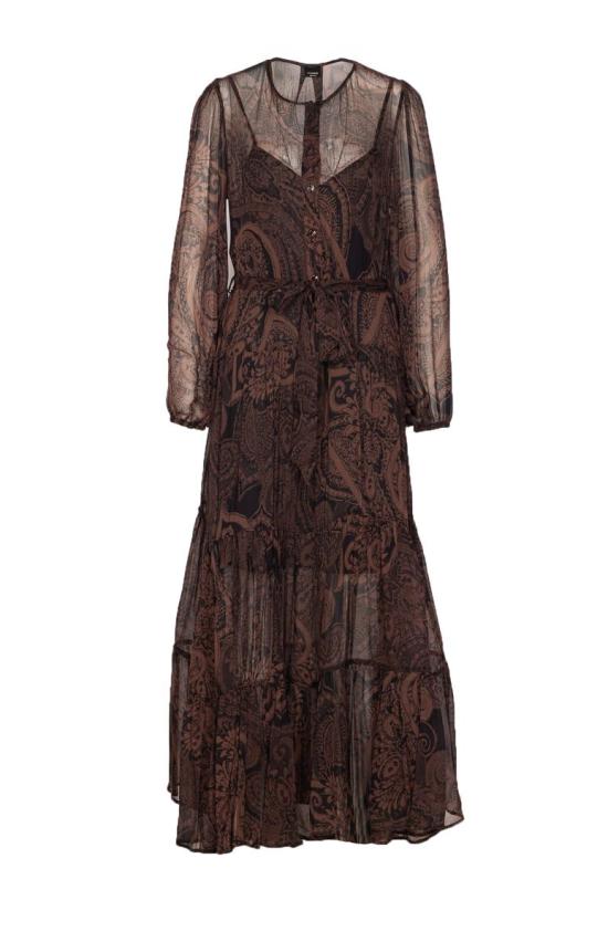 25FW 핑코 원피스 106729A389ZL1 BROWN