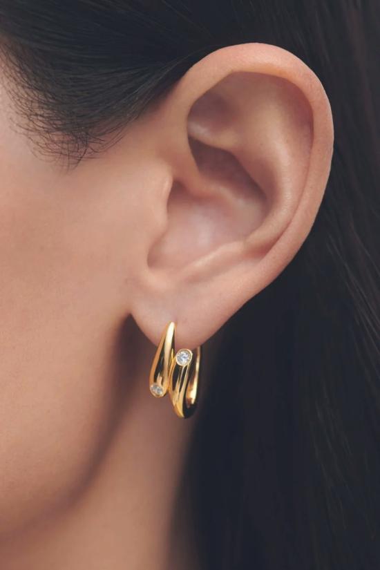  피디파올라 이어링 Pdpaola 카라멜 후프 골드 - PD PAOLA