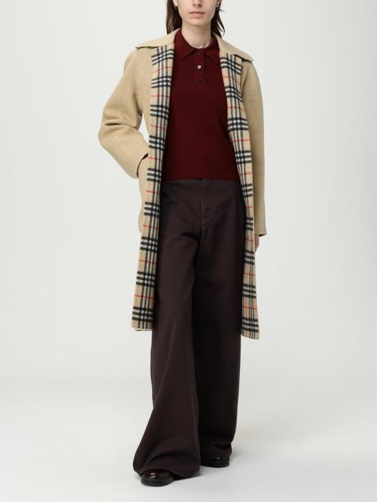 25FW 버버리 울 폴로 셔츠 8112167 Brick Red - BURBERRY