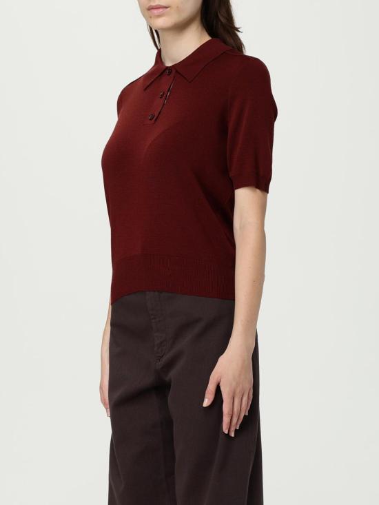 25FW 버버리 울 폴로 셔츠 8112167 Brick Red - BURBERRY