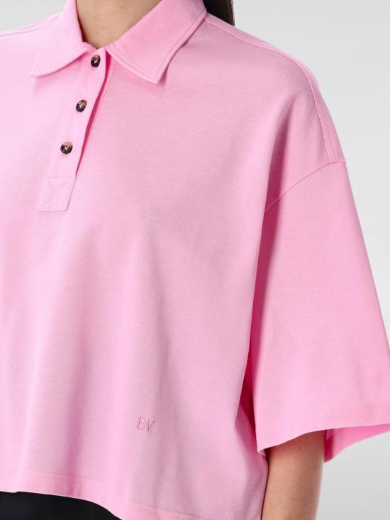25SS 보테가베네타 폴로 티셔츠 830925V5DJ0 6454 Pink - BOTTEGA VENETA
