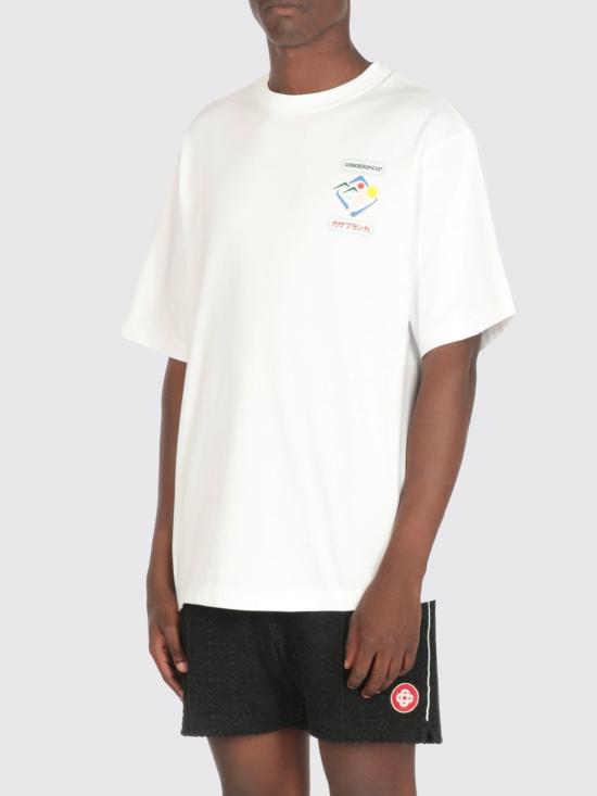 25FW 카사블랑카 반팔 티셔츠 MPF25JTS044 04 White