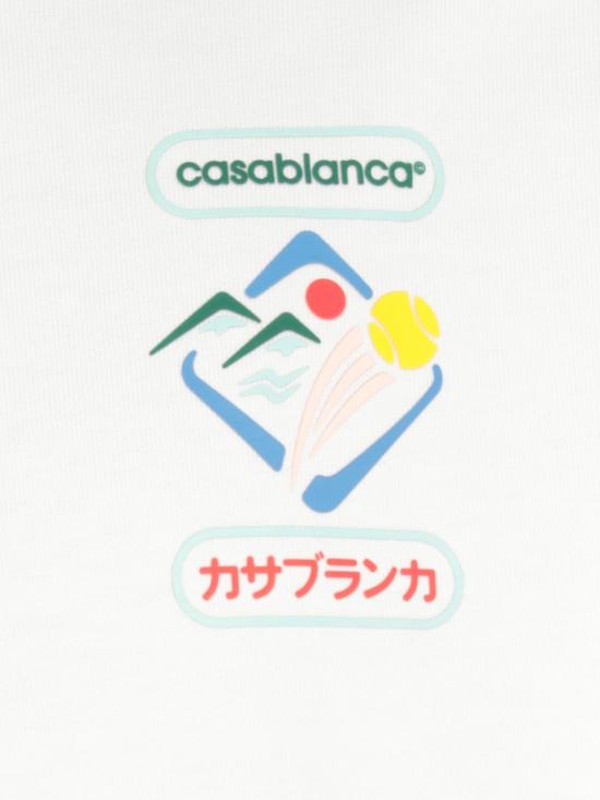 25FW 카사블랑카 반팔 티셔츠 MPF25JTS044 04 White - CASABLANCA