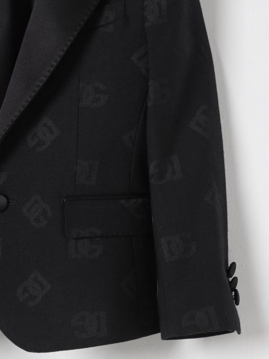 25FW [키즈] 돌체앤가바나 캐주얼 자켓 L41J70FJBAK N0000 Black - DOLCE & GABBANA