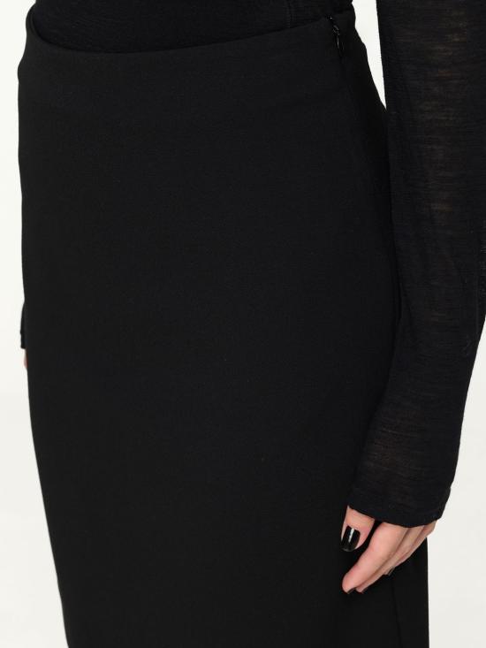 25FW 리비아나 콘티 미디 스커트 F5WM65 Y69 0 Black - LIVIANA CONTI