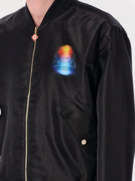 25SS 카사블랑카 봄버 자켓 MS25OT168 02 Black - CASABLANCA