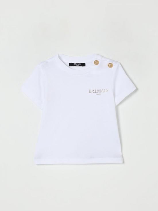 25FW [키즈] 발망 티셔츠 BX8521Z3186 100OR White