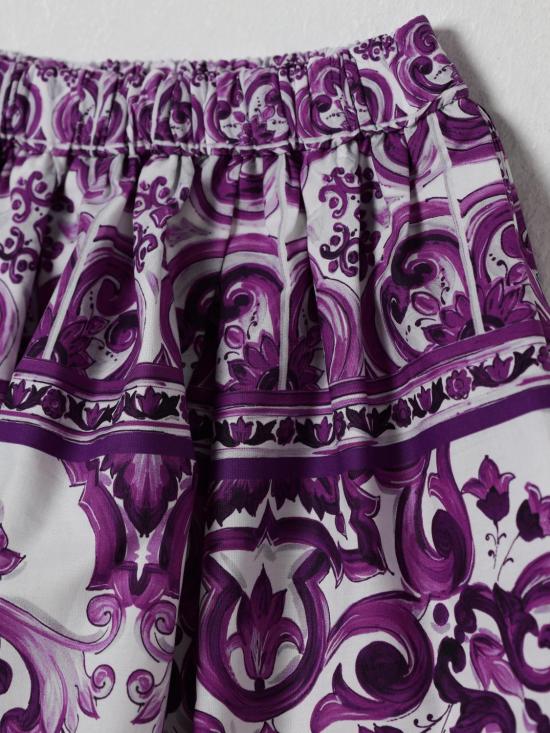 25FW [키즈] 돌체앤가바나 스커트 L55I63HH5EN IP3TN Violet - DOLCE & GABBANA