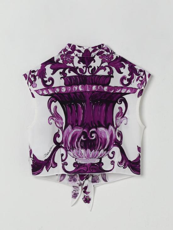 25FW [키즈] 돌체앤가바나 셔츠 L56S41HH5EN IP3TN Violet - DOLCE & GABBANA
