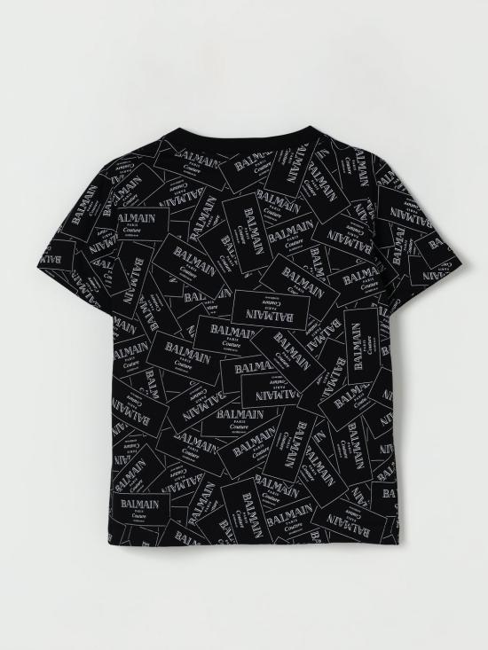 25FW [키즈] 발망 티셔츠 BX8Q11Z3186 930BC Black - BALMAIN