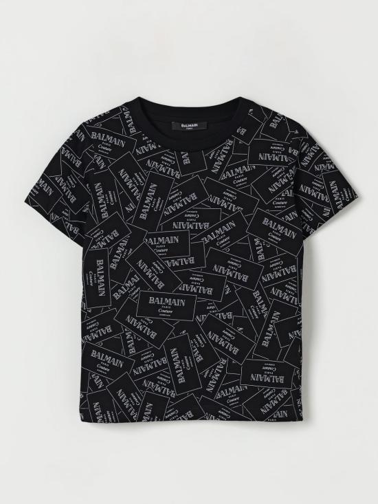 25FW [키즈] 발망 티셔츠 BX8Q11Z3186 930BC Black