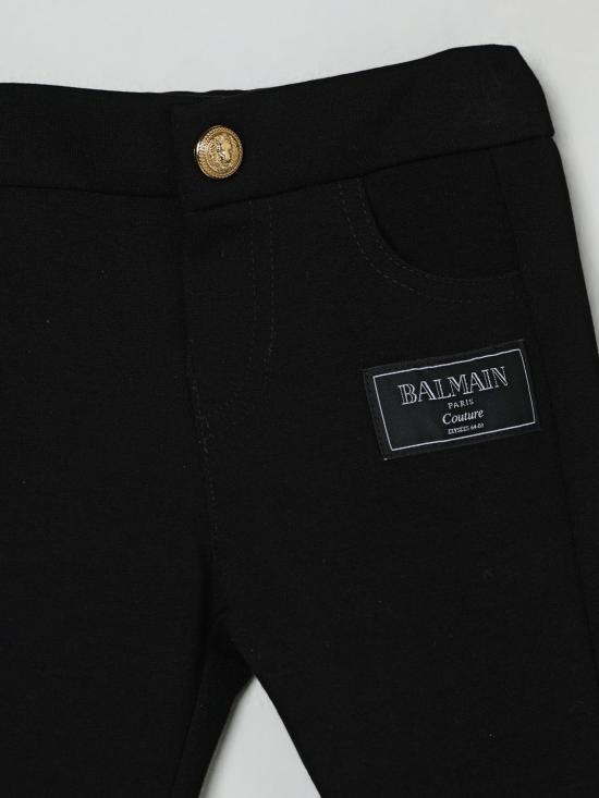 25FW [키즈] 발망 트레이닝/조거 팬츠 BX6600J0371 930 Black - BALMAIN
