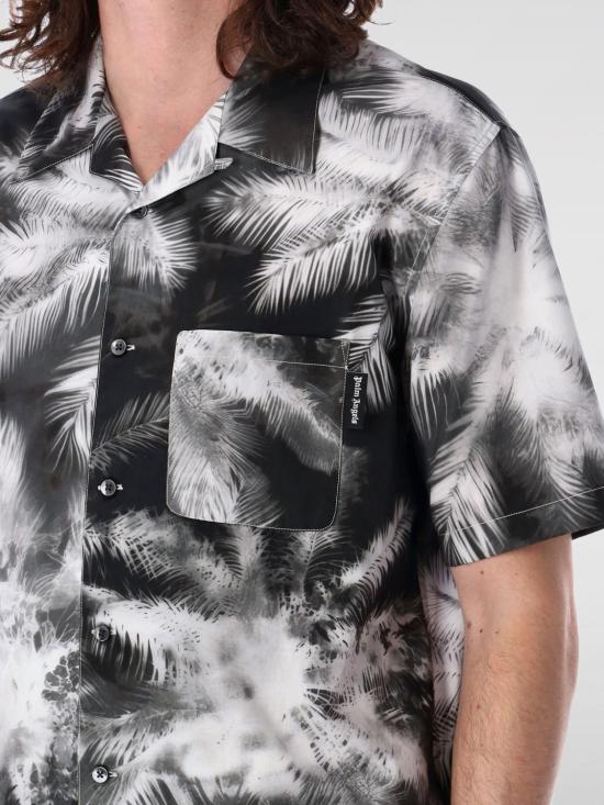 25SS 팜앤젤스 반팔 셔츠 PMGG005S25FAB003 1003 Black - PALM ANGELS