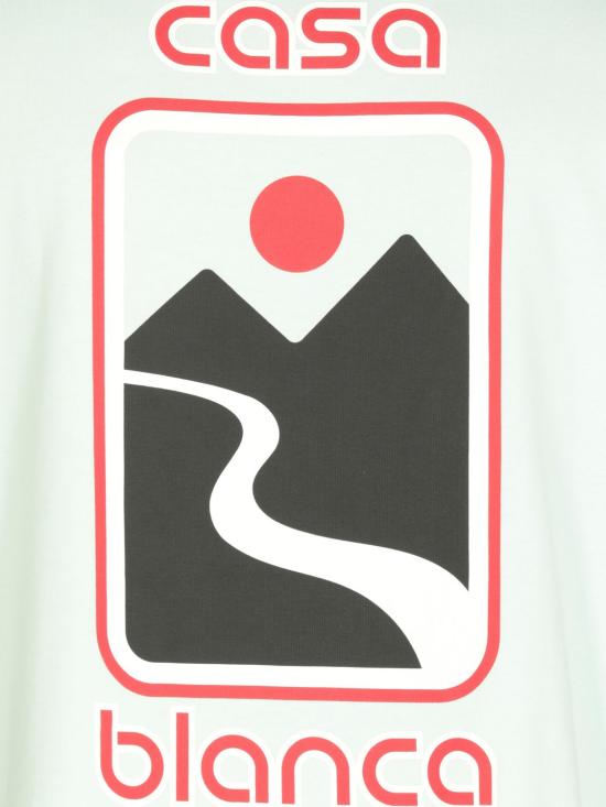 25FW 카사블랑카 반팔 티셔츠 MPF25JTS044 03 Green - CASABLANCA