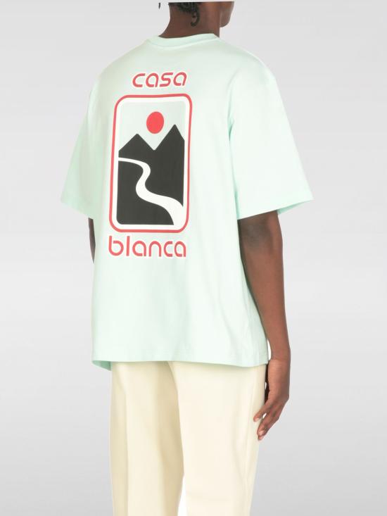 25FW 카사블랑카 반팔 티셔츠 MPF25JTS044 03 Green - CASABLANCA