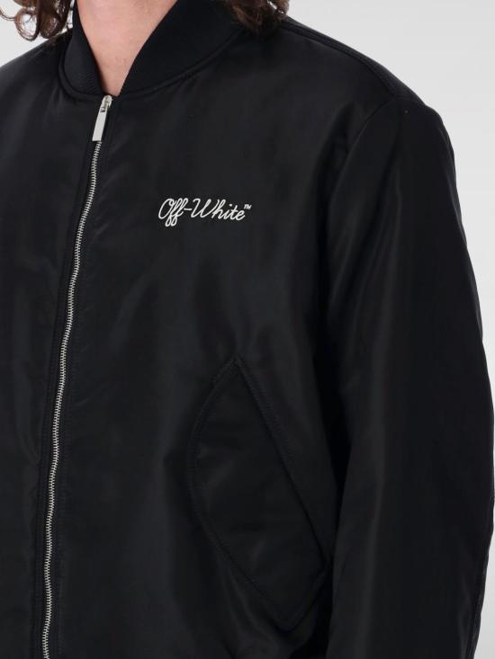 25SS 오프화이트 봄버 자켓 OMEH05EC99FAB001 1001 Black - OFF WHITE