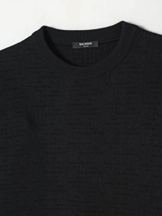 25FW [키즈] 발망 풀오버 BX9P30W0012 930 Black - BALMAIN