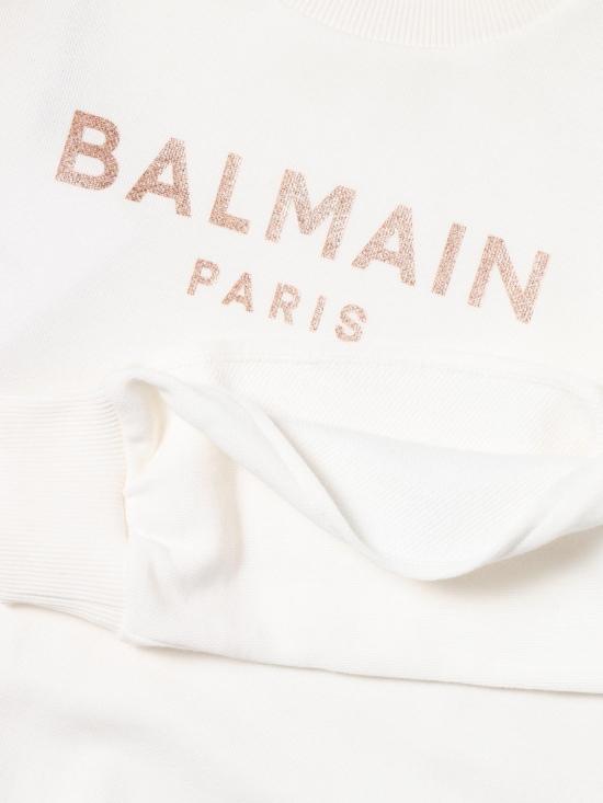 25FW [키즈] 발망 풀오버 BT4A60Z0001 102 White - BALMAIN