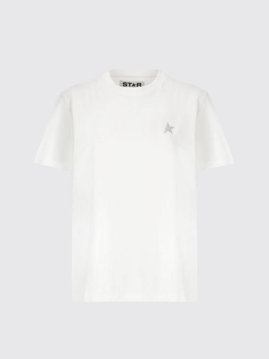 25FW 골든구스 반팔 티셔츠 GWP01220P00059480185 White - GOLDEN GOOSE