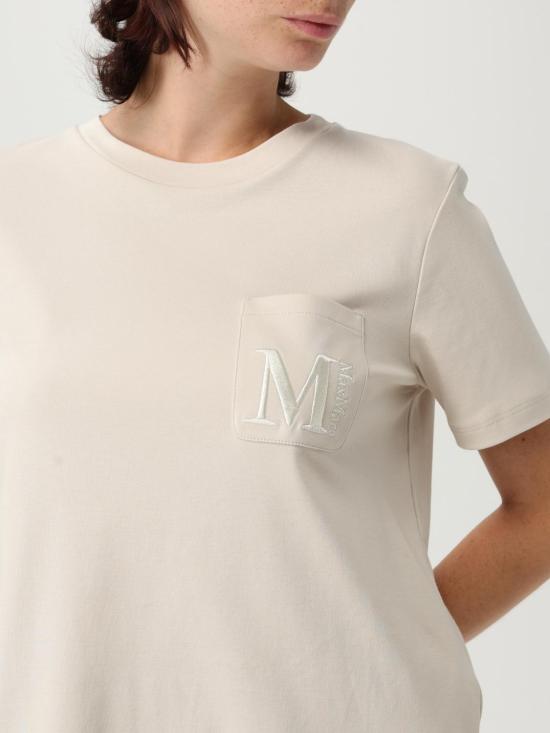 25FW 에스막스마라 반팔 티셔츠 2529976011600 002 Beige - 'S MAX MARA