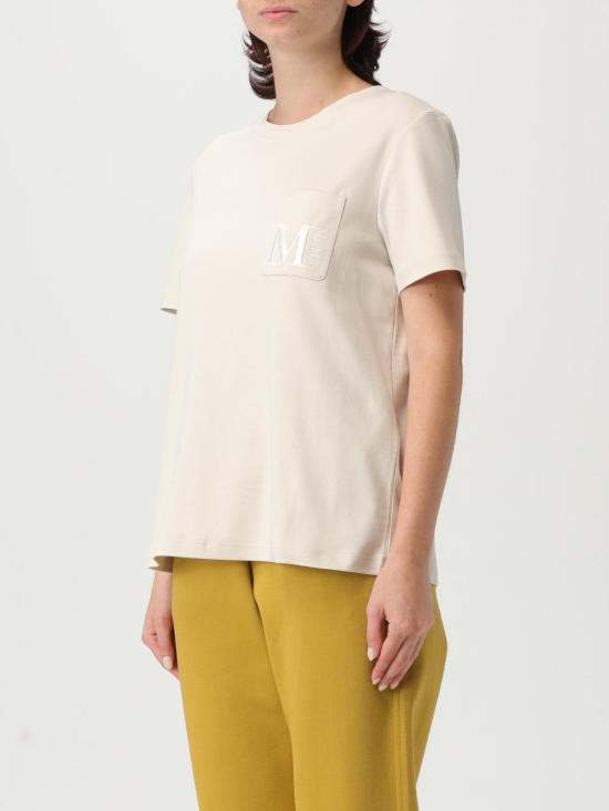 25FW 에스막스마라 반팔 티셔츠 2529976011600 002 Beige - 'S MAX MARA