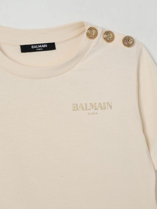 25FW [키즈] 발망 티셔츠 BX8R51Z3186 109OR Nude - BALMAIN