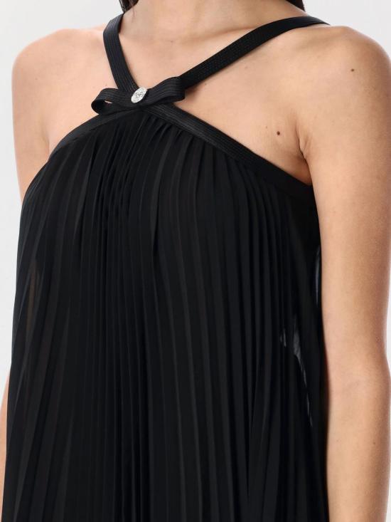 25SS 베르사체 미디 원피스 10176691A12759 1B000 Black - VERSACE