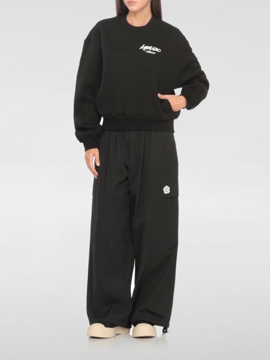 25FW 겐조 스트레이트 팬츠 FF52PA1049FI 99 Black - KENZO