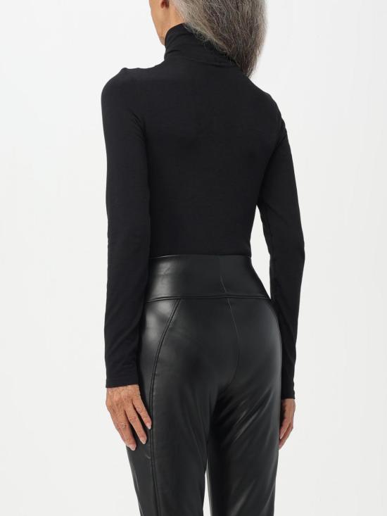 25FW 월포드 긴팔 티셔츠 75083 7005 Black - WOLFORD