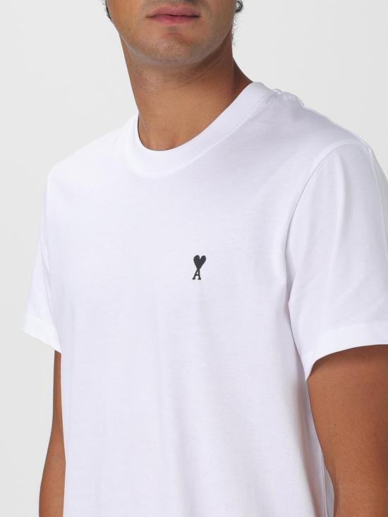 25FW 아미 반팔 티셔츠 HTS346724 100 White - AMI