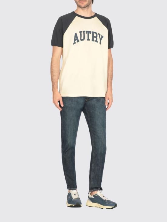 25FW 오트리 반팔 티셔츠 TSPM L5CC Yellow Cream - AUTRY