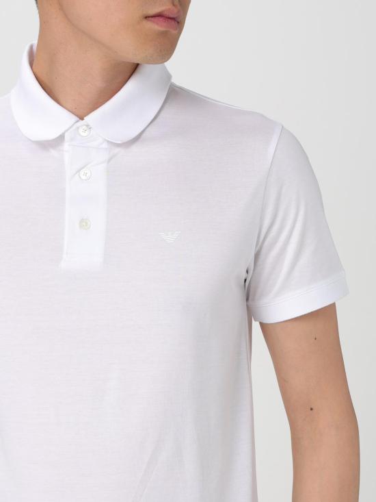 25FW 엠포리오 아르마니 폴로 티셔츠 8N1F981JUVZ 100 White - EMPORIO ARMANI