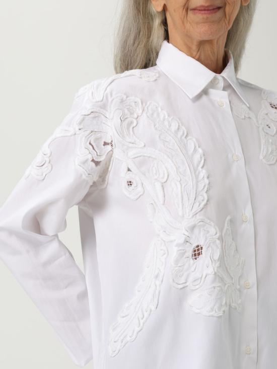 25FW 에르마노 설비노 셔츠 D462K391BQP 10601 White - ERMANNO SCERVINO