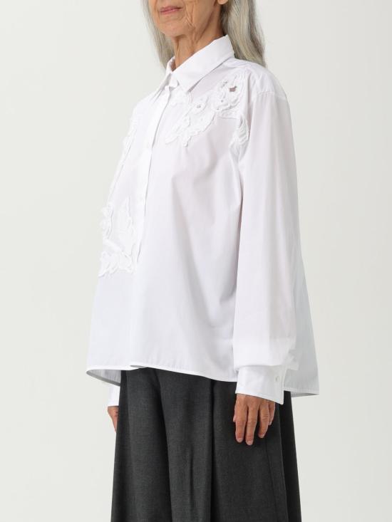 25FW 에르마노 설비노 셔츠 D462K391BQP 10601 White - ERMANNO SCERVINO