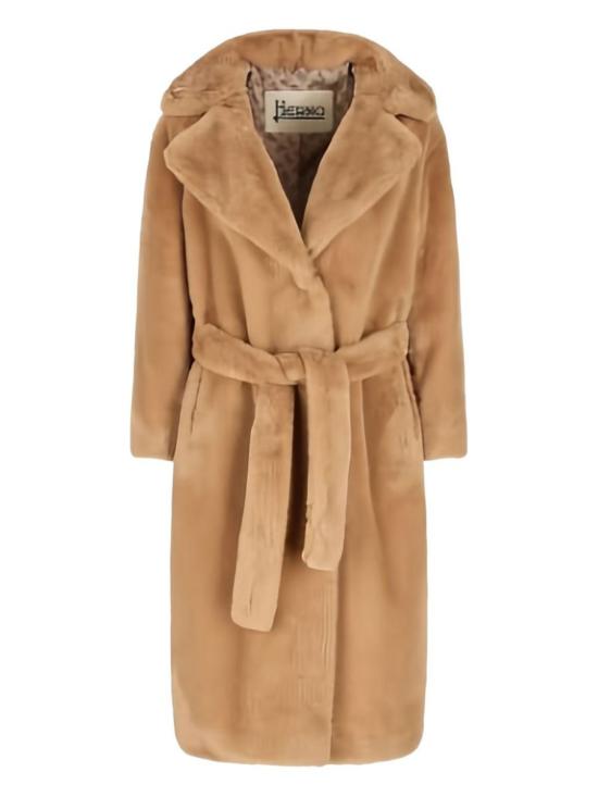 25FW 에르노 소프트 얼터너티브 퍼 코트  CA000586D124222157 Brown - HERNO